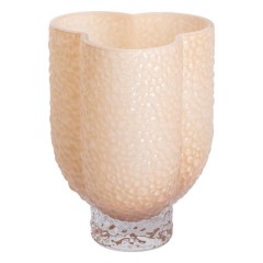 Ваза декоративна скляна Elisey 25 см, бежевий