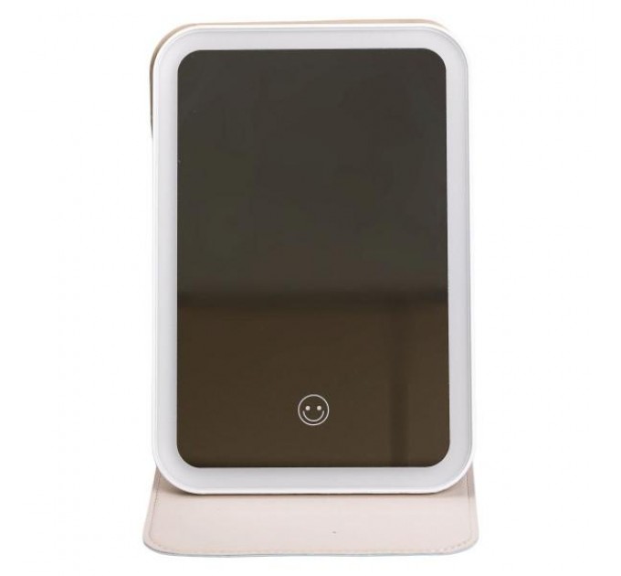 Косметическое зеркало-планшет с LED-подсветкой 19,5х13,5 см, ментоловый