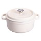 Кокотница чугунная с эмалированным покрытием 3 л, бежевый.