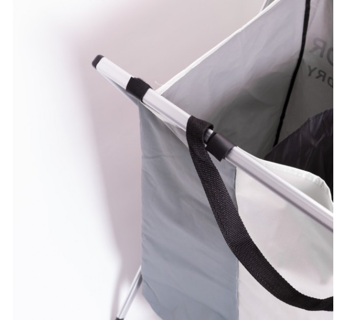 Корзина для белья текстильная на 3 секции 65*40*58 см