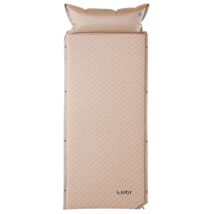 Надувний матрац автоматичний 190*65*3 см з подушкою, бежевий Надувний матрац автоматичний 190*65*3 см з подушкою, бежевий