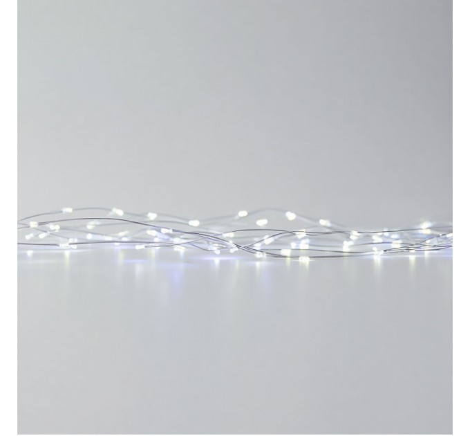 Гірлянда Нитка 220 LED 22 м прозора, білий