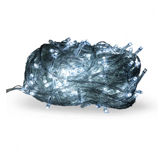 Гірлянда Нитка 220 LED 22 м прозора, білий