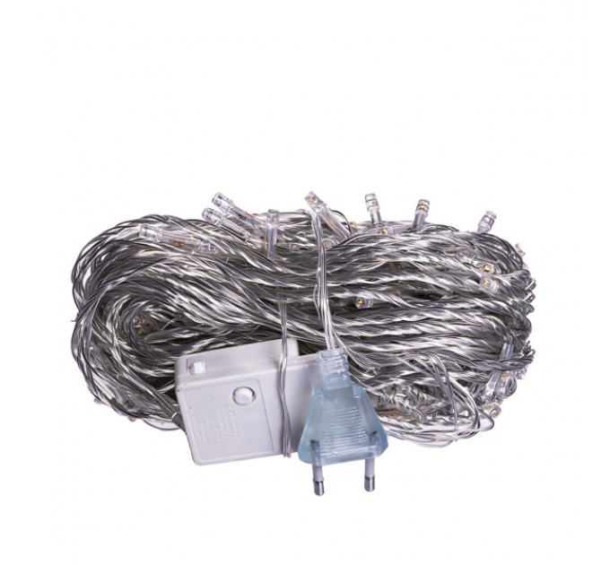 Гірлянда Нитка 220 LED 22 м прозора, жовтий