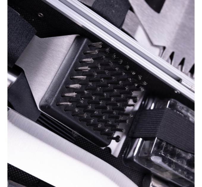 Набір аксесуарів для грилю та барбекю в кейсі 19 предметів