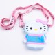 Дитяча сумочка Hello Kitty силіконова на блискавці 13*10*3 см, блакитний