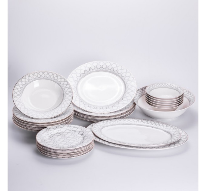 Столовий сервіз на 6 персон порцеляновий Emir