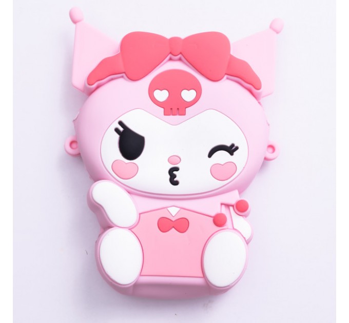 Дитяча сумочка Kuromi силіконова на блискавці 15*10*3 см, рожевий