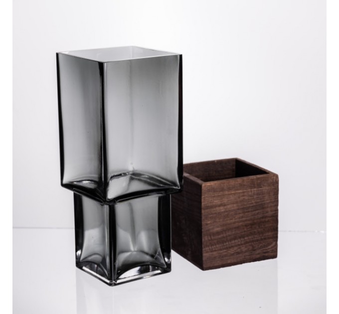 Ваза для квітів та декору Smart Wood 1,5 л