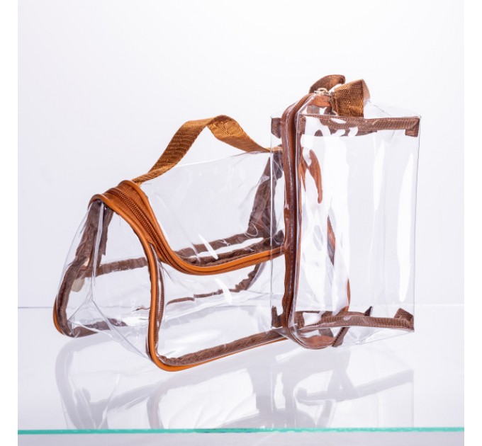 Набір косметичок прозорих 2 штуки 23.5*13*16 см/ 18*8*10.5 см