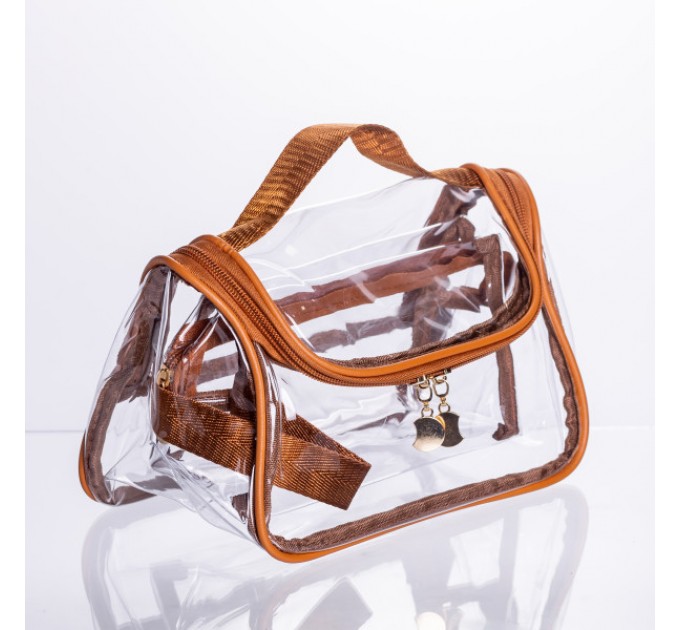 Набір косметичок прозорих 2 штуки 23.5*13*16 см/ 18*8*10.5 см