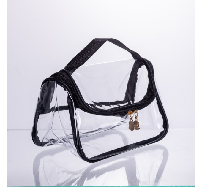 Набір косметичок прозорих 2 штуки 23*14.5*17 см/ 18*8*10.5 см