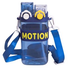 Пляшка для води MOTION 550 мл з подвійним відкриванням, синий Пляшка для води MOTION 550 мл з подвійним відкриванням, синий