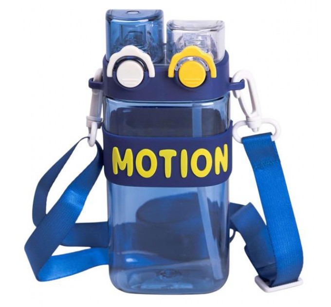 Пляшка для води MOTION 550 мл з подвійним відкриванням, синий