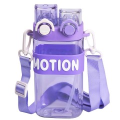 Пляшка для води MOTION 550 мл з подвійним відкриванням, фіолетовий Пляшка для води MOTION 550 мл з подвійним відкриванням, фіолетовий