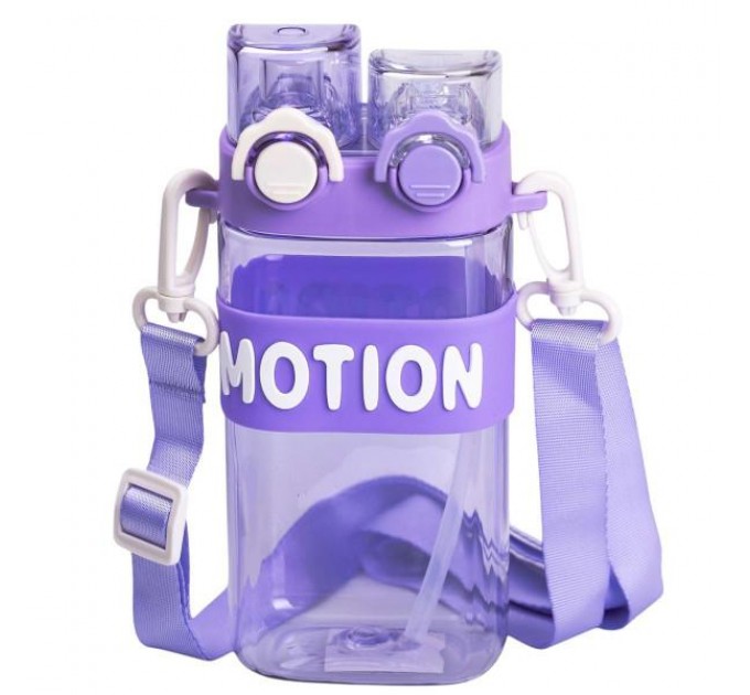 Пляшка для води MOTION 550 мл з подвійним відкриванням, фіолетовий
