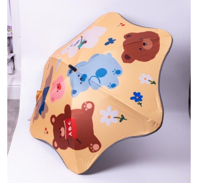 Дитяча парасоля-тростина механічна 90 см, жовтий