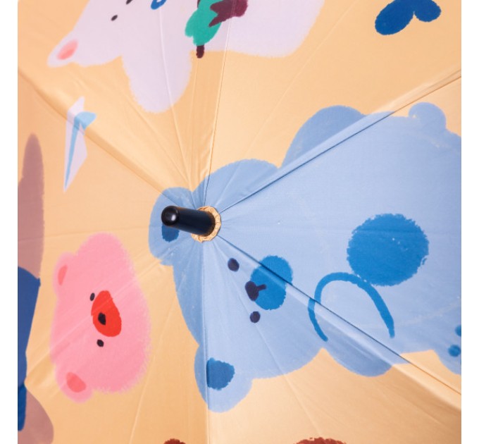 Дитяча парасоля-тростина механічна 90 см, жовтий