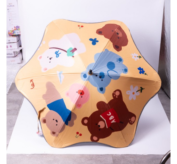 Дитяча парасоля-тростина механічна 90 см, жовтий