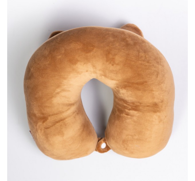 Подушка для шиї Miaow U-подібна подвійна, коричневий