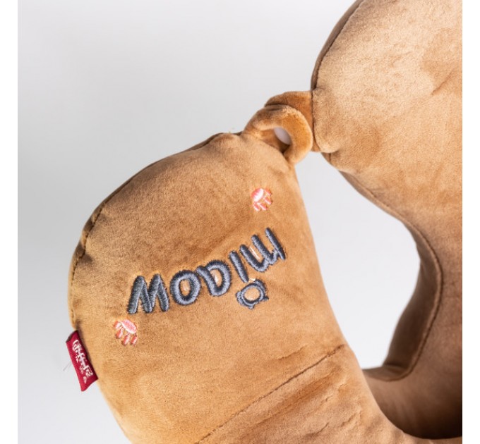 Подушка для шиї Miaow U-подібна подвійна, коричневий