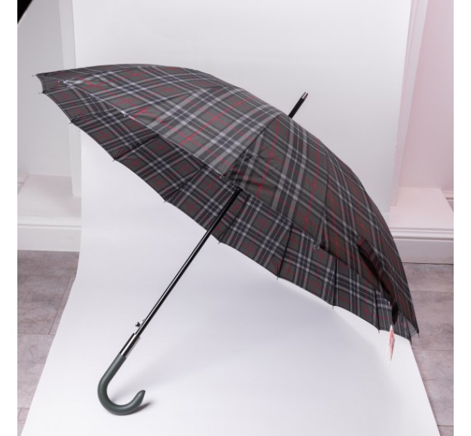 Парасоля тростина напівавтомат складна 117 см, зелений