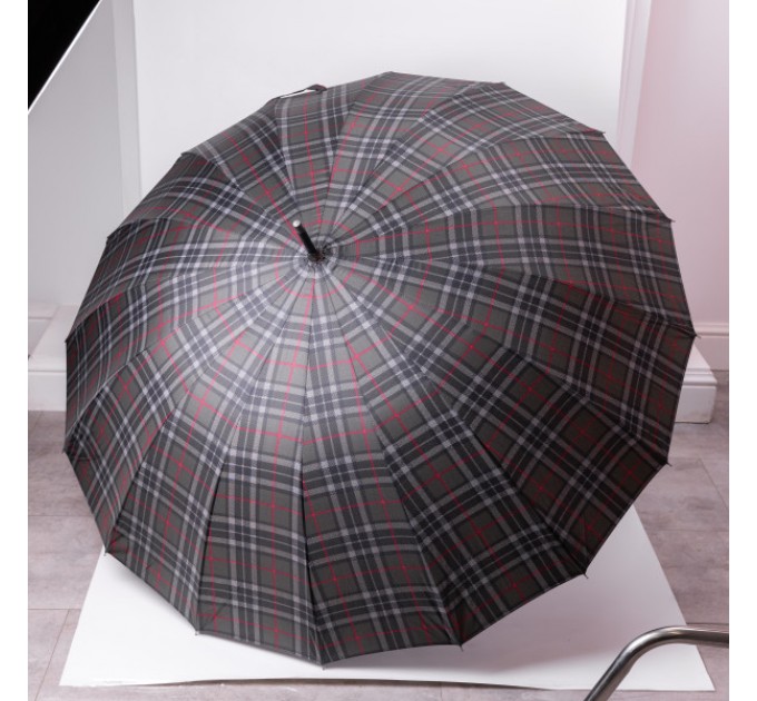 Парасоля тростина напівавтомат складна 117 см, зелений