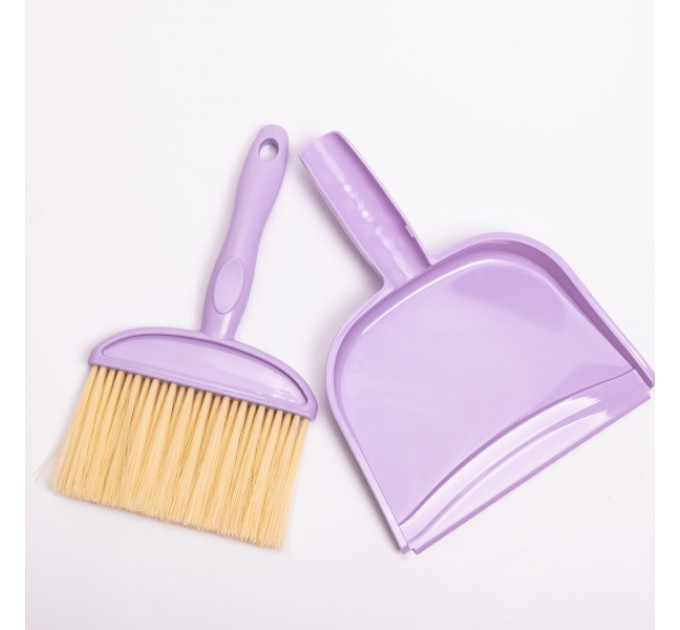 Набір для прибирання щітка і совок, бузковий