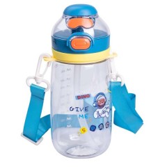 Дитяча пляшка для напоїв 550 мл з ремінцем, синій Дитяча пляшка для напоїв 550 мл з ремінцем, синій