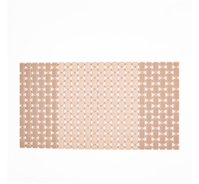 Килимок для душового піддону протиковзкий 73*40 см, бежевий