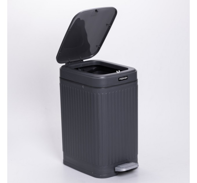 Відро для сміття з педаллю 30*19*15 см, сірий