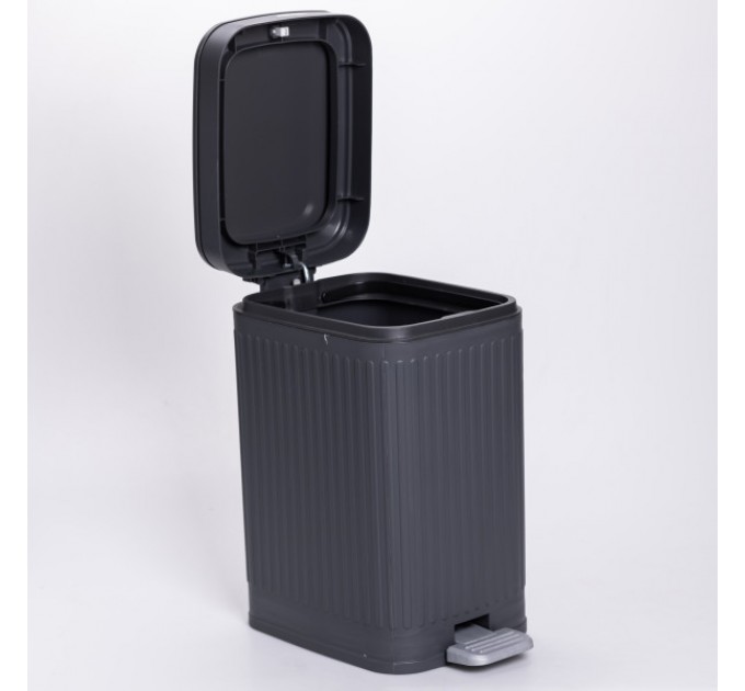 Відро для сміття з педаллю 30*19*15 см, сірий