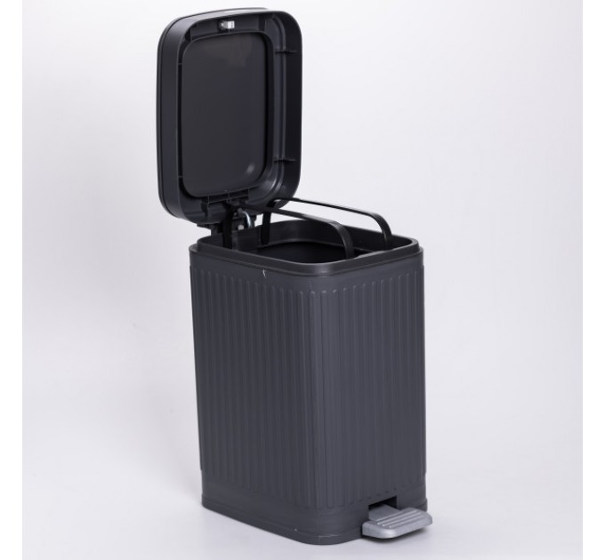 Відро для сміття з педаллю 30*19*15 см, сірий