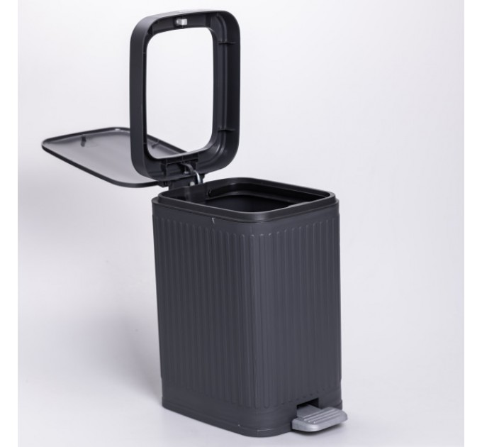 Відро для сміття з педаллю 30*19*15 см, сірий