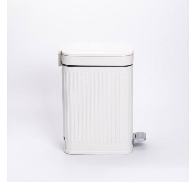 Відро для сміття з педаллю 30*19*15 см, білий