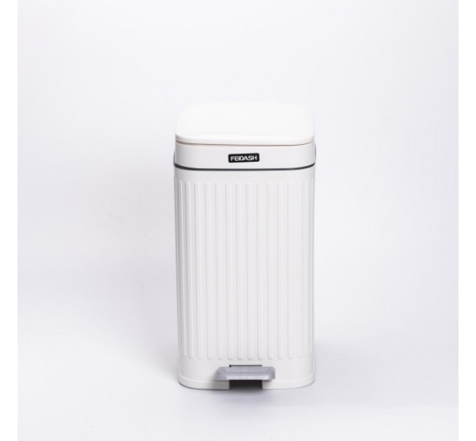 Відро для сміття з педаллю 30*19*15 см, білий