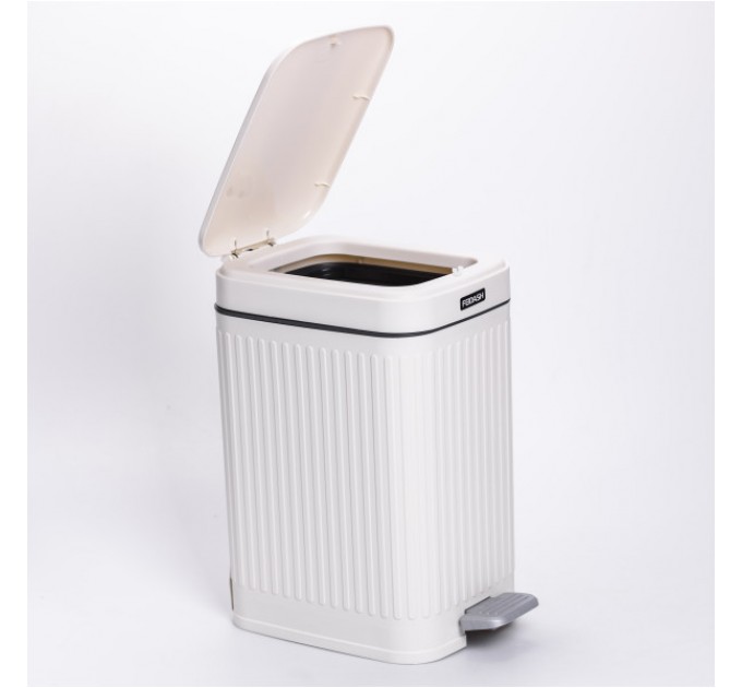 Відро для сміття з педаллю 30*19*15 см, білий