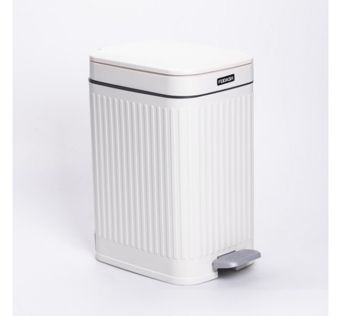 Відро для сміття з педаллю 30*19*15 см, білий