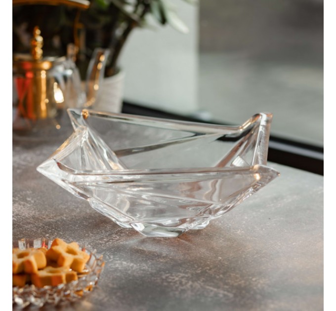 Салатница стеклянная Creative 21,5х21,5 см, прозрачная