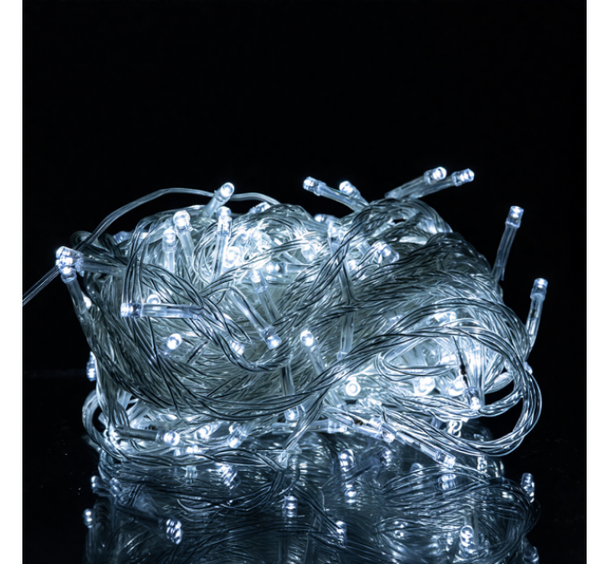Гірлянда Нитка 180 LED 18 м прозора, білий