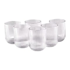 Набір склянок для напоїв 6 штук по 250 мл із товстого скла, rainbow