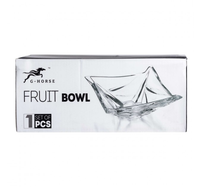 Салатница стеклянная Creative 21,5х21,5 см, прозрачная