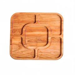 Менажниця дерев'яна 20*30 см на 5 секцій, ясен