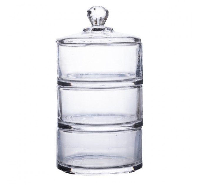 Конфета трехуровневая с крышкой из толстого стекла