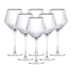 Набір келихів для вина Stunning фактурних 6 штук по 600 мл, прозорий