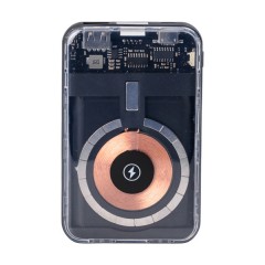 Повербанк 10000 mAh з бездротовою зарядкою USB-С/USB-A/microUSB/Apple Lightning 3 шнури в комплекті