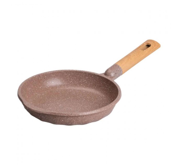 Сковорода алюминиевая MGC с мраморным антипригарным покрытием 22 см, кофейный. Сковорода алюминиевая MGC с мраморным антипригарным покрытием 22 см, кофейный.