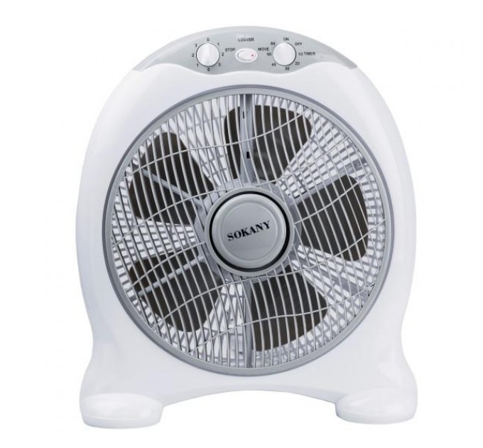 Вентилятор портативний SOKANY SK-19006 з таймером 3 швидкості 5 лопатей Вентилятор портативний SOKANY SK-19006 з таймером 3 швидкості 5 лопатей