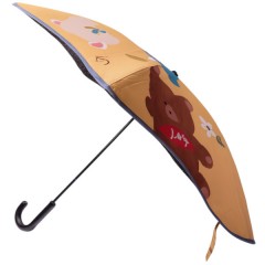 Дитяча парасоля-тростина механічна 90 см, жовтий