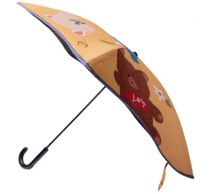 Дитяча парасоля-тростина механічна 90 см, жовтий